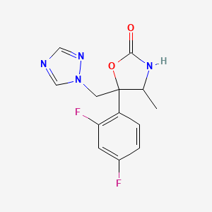 molecular formula C13H12F2N4O2 B12092827 5-(2,4-Difluorophenyl)-4-methyl-5-(1,2,4-triazol-1-ylmethyl)-1,3-oxazolidin-2-one 