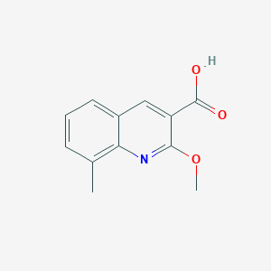 molecular formula C12H11NO3 B12092833 2-Methoxy-8-methylquinoline-3-carboxylic acid 