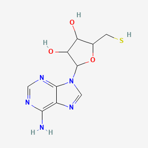 molecular formula C10H13N5O3S B12092844 2-(6-Aminopurin-9-yl)-5-(sulfanylmethyl)oxolane-3,4-diol 