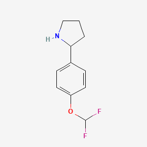 molecular formula C11H13F2NO B12092884 2-[4-(Difluoromethoxy)phenyl]pyrrolidine CAS No. 1016735-73-1