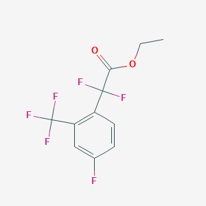 molecular formula C11H8F6O2 B12092913 Ethyl 2,2-difluoro-2-(4-fluoro-2-(trifluoromethyl)phenyl)acetate 