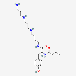 N-[1-[4-[3-(3-aminopropylamino)propylamino]butylamino]-3-(4-hydroxyphenyl)-1-oxopropan-2-yl]butanamide