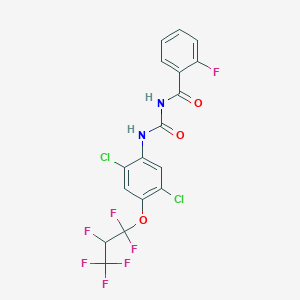 molecular formula C17H9Cl2F7N2O3 B12092932 N-[[2,5-dichloro-4-(1,1,2,3,3,3-hexafluoropropoxy)phenyl]carbamoyl]-2-fluorobenzamide CAS No. 103015-81-2