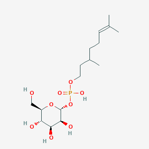 molecular formula C16H31O9P B1209294 Citronellyl alpha-D-mannopyranosyl phosphate CAS No. 55274-39-0