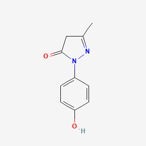 molecular formula C10H10N2O2 B12092940 2-(4-Hydroxyphenyl)-5-methyl-2,4-dihydro-3H-pyrazol-3-one CAS No. 76858-78-1