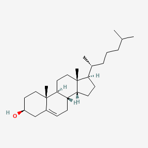 molecular formula C27H46O B1209295 14beta-Cholest-5-en-3beta-ol CAS No. 57759-45-2