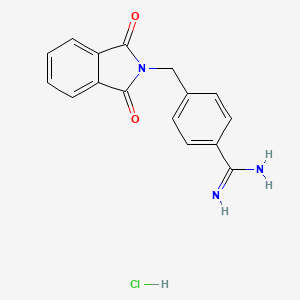molecular formula C16H14ClN3O2 B1209296 N-Amidinobenzylphthalimide CAS No. 62898-74-2