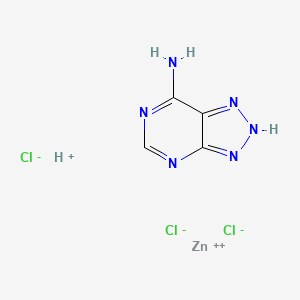 molecular formula C4H5Cl3N6Zn B1209297 Trichloro(8-azaadeninium)zinc(II) CAS No. 60866-15-1