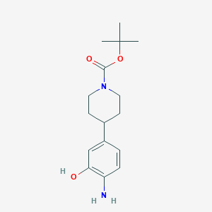 molecular formula C16H24N2O3 B12092977 tert-Butyl 4-(4-amino-3-hydroxyphenyl)piperidine-1-carboxylate 
