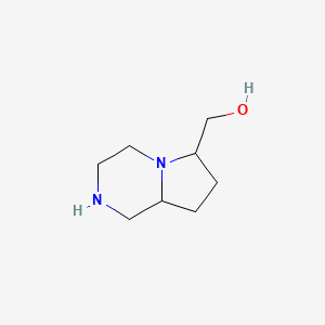 molecular formula C8H16N2O B12092986 {Octahydropyrrolo[1,2-a]piperazin-6-yl}methanol 