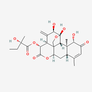 molecular formula C25H32O10 B1209300 13,18-Dehydroglaucarubinone CAS No. 68703-94-6