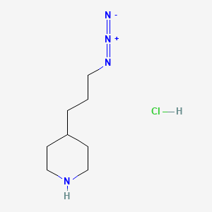 molecular formula C8H17ClN4 B12093030 4-(3-Azidopropyl)-piperidine HCl 