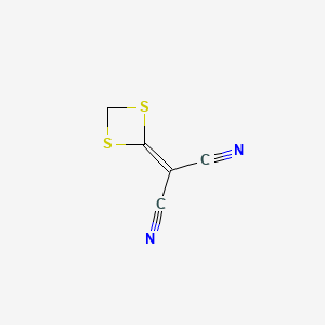 molecular formula C5H2N2S2 B12093033 Propanedinitrile, 1,3-dithietan-2-ylidene- CAS No. 61814-09-3