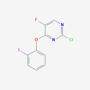 molecular formula C10H5ClFIN2O B12093045 2-Chloro-5-fluoro-4-(2-iodophenoxy)pyrimidine 