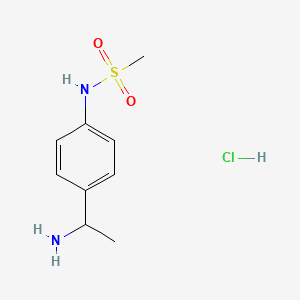 molecular formula C9H15ClN2O2S B12093050 N-[4-(1-aminoethyl)phenyl]methanesulfonamide hydrochloride 