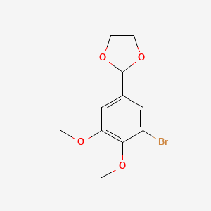 molecular formula C11H13BrO4 B12093057 2-(3-Bromo-4,5-dimethoxyphenyl)-1,3-dioxolane CAS No. 87154-54-9