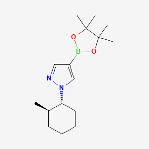 molecular formula C16H27BN2O2 B12093059 1-(trans-2-Methylcyclohexyl)-4-(4,4,5,5-tetramethyl-1,3,2-dioxaborolan-2-yl)-1H-pyrazole 