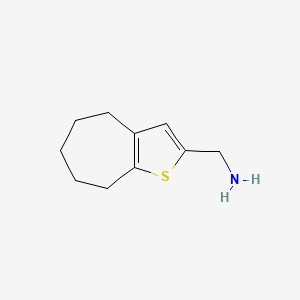 molecular formula C10H15NS B12093067 4H,5H,6H,7H,8H-cyclohepta[b]thiophen-2-ylmethanamine 