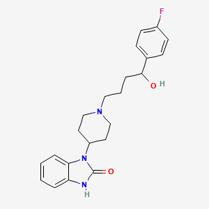 molecular formula C22H26FN3O2 B1209307 1-{1-[4-(4-Fluorophenyl)-4-hydroxybutyl]piperidin-4-yl}-1,3-dihydro-2h-benzimidazol-2-one CAS No. 34104-74-0