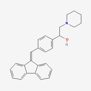 molecular formula C27H27NO B1209308 alpha-(p-(Fluoren-9-ylidenemethyl)phenyl)-2-piperidineethanol CAS No. 21826-47-1