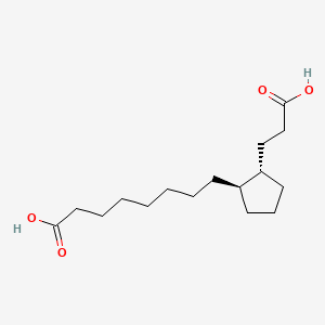 molecular formula C16H28O4 B1209309 Tetranorprostanedioic acid CAS No. 55582-47-3