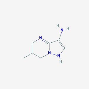 molecular formula C7H12N4 B120931 6-Methyl-4,5,6,7-tetrahydropyrazolo[1,5-a]pyrimidin-3-amine CAS No. 148777-83-7