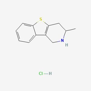 molecular formula C12H14ClNS B1209311 3-Methyl-1,2,3,4-tetrahydro(1)benzothieno(3,2-c)pyridine hydrochloride CAS No. 53464-65-6
