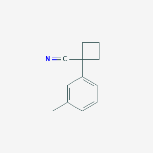 molecular formula C12H13N B12093111 1-(3-Methylphenyl)cyclobutane-1-carbonitrile CAS No. 29786-40-1