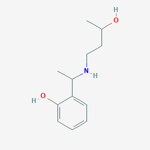 molecular formula C12H19NO2 B12093119 2-{1-[(3-Hydroxybutyl)amino]ethyl}phenol 