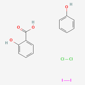 molecular formula C13H12Cl2I2O4 B1209314 Tcp (antiseptic) CAS No. 80186-96-5
