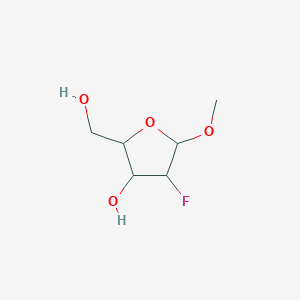 molecular formula C6H11FO4 B12093163 Methyl 2-deoxy-2-fluoro-L-arabinofuranoside, min. 