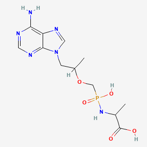 molecular formula C12H19N6O5P B12093165 2-[[1-(6-Aminopurin-9-yl)propan-2-yloxymethyl-hydroxyphosphoryl]amino]propanoic acid 