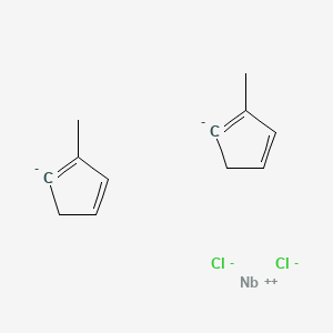 molecular formula C12H14Cl2Nb-2 B12093214 2-Methylcyclopenta-1,3-diene;niobium(2+);dichloride 