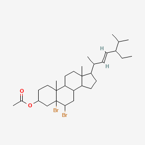 molecular formula C31H50Br2O2 B12093216 [5,6-dibromo-17-[(E)-5-ethyl-6-methylhept-3-en-2-yl]-10,13-dimethyl-1,2,3,4,6,7,8,9,11,12,14,15,16,17-tetradecahydrocyclopenta[a]phenanthren-3-yl] acetate 