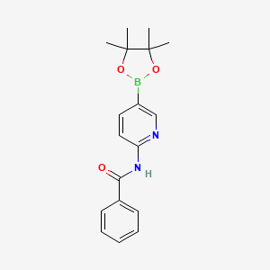 molecular formula C18H21BN2O3 B12093229 N-(5-(4,4,5,5-Tetramethyl-1,3,2-dioxaborolan-2-YL)pyridin-2-YL)benzamide 