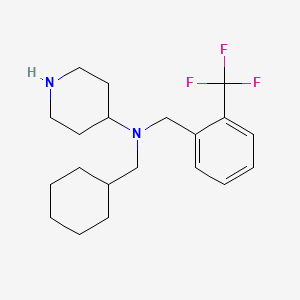molecular formula C20H29F3N2 B12093244 N-(Cyclohexylmethyl)-N-(2-(trifluoromethyl)benzyl)piperidin-4-amine 