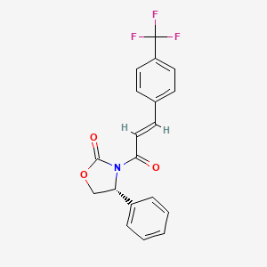 molecular formula C19H14F3NO3 B12093246 (R,E)-4-phenyl-3-(3-(4-(trifluoromethyl)phenyl)acryloyl)oxazolidin-2-one 