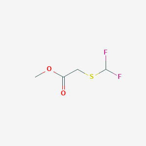 molecular formula C4H6F2O2S B12093265 [(Difluoromethyl)thio]acetic acid methyl ester 