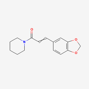 Piperidine, 1-(3-(1,3-benzodioxol-5-yl)-1-oxo-2-propenyl)-