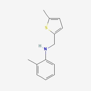 molecular formula C13H15NS B12093280 2-Methyl-N-[(5-methylthiophen-2-yl)methyl]aniline 