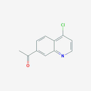 molecular formula C11H8ClNO B12093321 Ethanone, 1-(4-chloro-7-quinolinyl)- CAS No. 178984-43-5