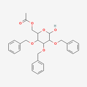 molecular formula C29H32O7 B12093390 6-O-Acetyl-234-tri-O-benzyl-D-glucopyranose 