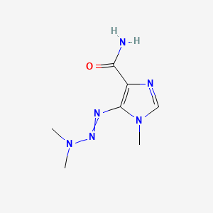 molecular formula C7H12N6O B1209342 5-(Dimethylaminodiazenyl)-1-methylimidazole-4-carboxamide 