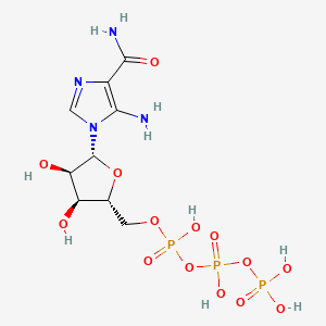 molecular formula C9H17N4O14P3 B1209346 5-氨基咪唑-4-甲酰胺-1-核糖呋喃三磷酸 CAS No. 82989-82-0