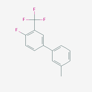 molecular formula C14H10F4 B12093460 1-Fluoro-4-(3-methylphenyl)-2-(trifluoromethyl)benzene 