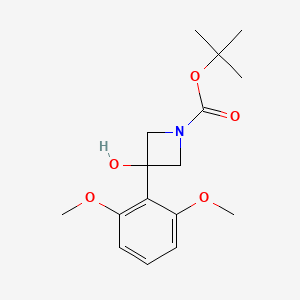 molecular formula C16H23NO5 B12093462 tert-Butyl 3-(2,6-dimethoxyphenyl)-3-hydroxyazetidine-1-carboxylate 