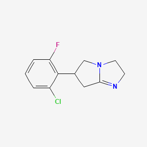 molecular formula C12H12ClFN2 B1209347 3H-Pyrrolo(1,2-a)imidazole, 6-(2-chloro-6-fluorophenyl)-2,5,6,7-tetrahydro- CAS No. 67249-51-8