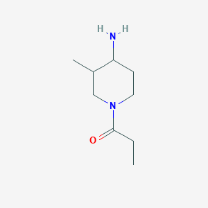 molecular formula C9H18N2O B12093486 1-(4-Amino-3-methylpiperidin-1-yl)propan-1-one 