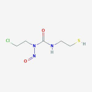 molecular formula C5H10ClN3O2S B1209349 Urea, N-(2-chloroethyl)-N'-(2-mercaptoethyl)-N-nitroso- CAS No. 90213-06-2