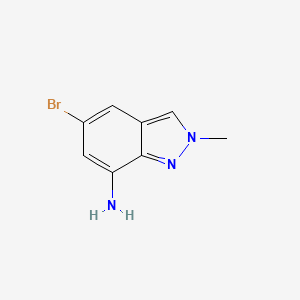 molecular formula C8H8BrN3 B12093498 5-bromo-2-methyl-2H-indazol-7-amine 